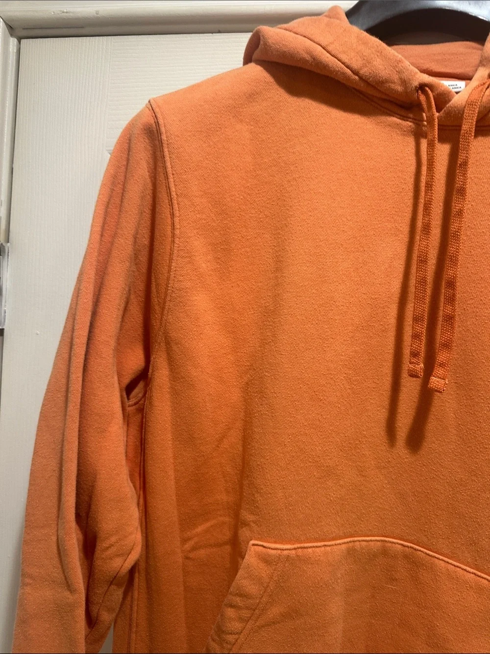 Nike Orange Pullover Hoodie with White Swoosh